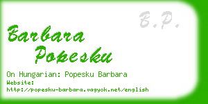 barbara popesku business card